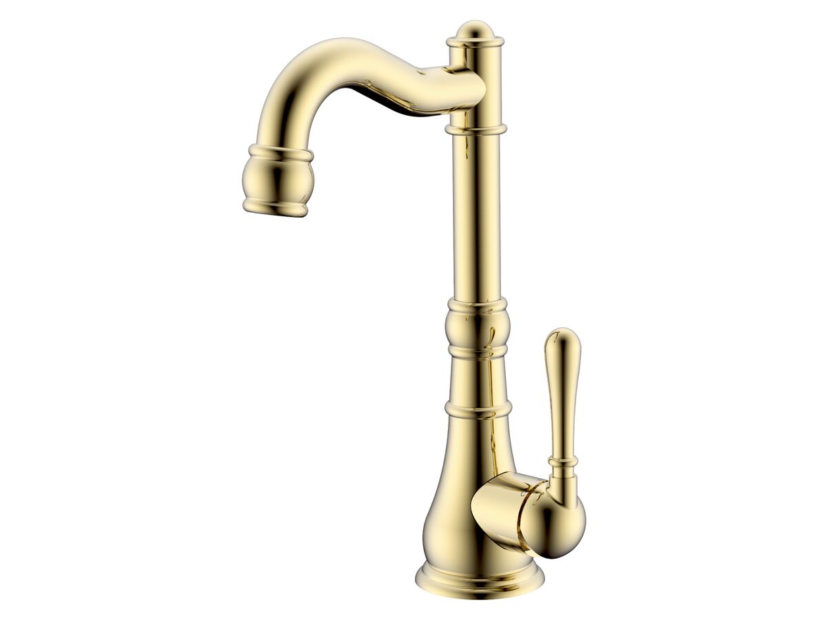 Milli Voir English Basin Mixer Lever Handle Brass Gold (5 Star)