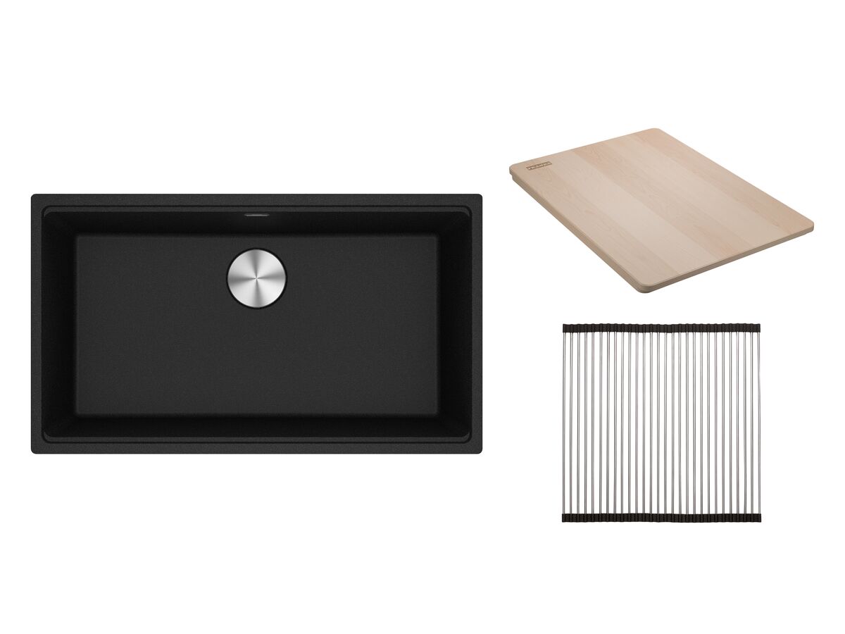 Franke City Fragranite Single Bowl 750mm Undermount Sink Pack includes