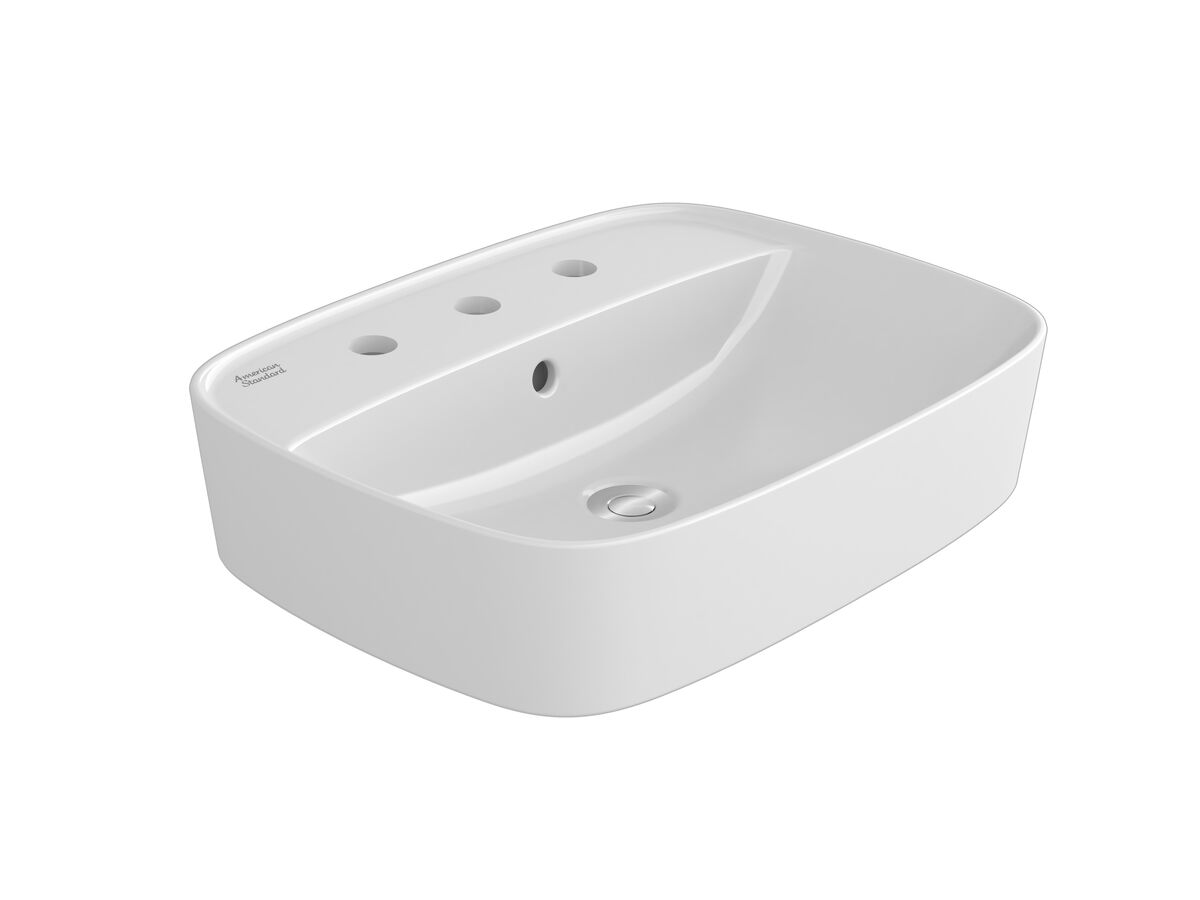 American Standard Signature Counter Basin 3 Taphole 550mm White