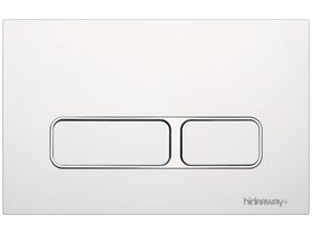 Hideaway+ Rectangle Button/Plate Inwall White Chrome