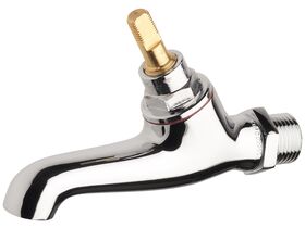 Standard Male Angle Bib Less Handle & Button Chrome