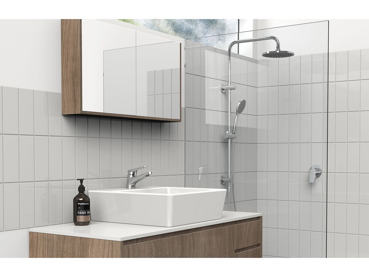 Phoenix Ivy MKII Fixed Basin Mixer and Pina Twin Shower RGB