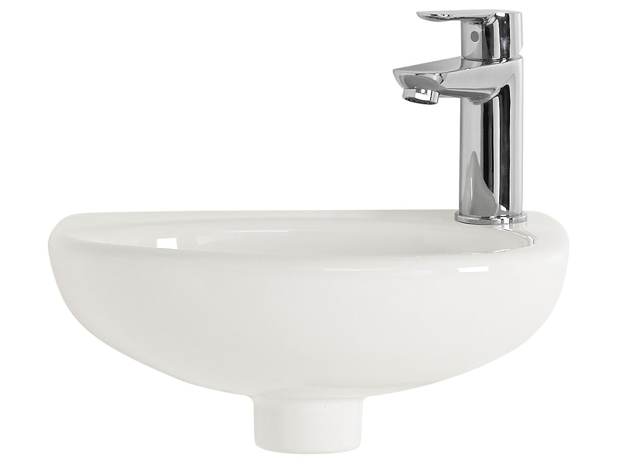 American Standard Studio Wall Basin with Fixing Kit 1 Taphole 350mm White