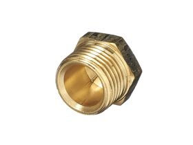Plug Hex Square Brass 15mm