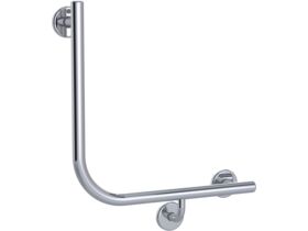 Mizu Drift 450 x 450 x 90 Degree Ambulant Toilet Grab Rail - Right Hand Polished Stainless