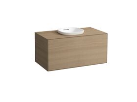 LAUFEN Ino Semi Inset Basin with Overflow No Taphole 350mm White