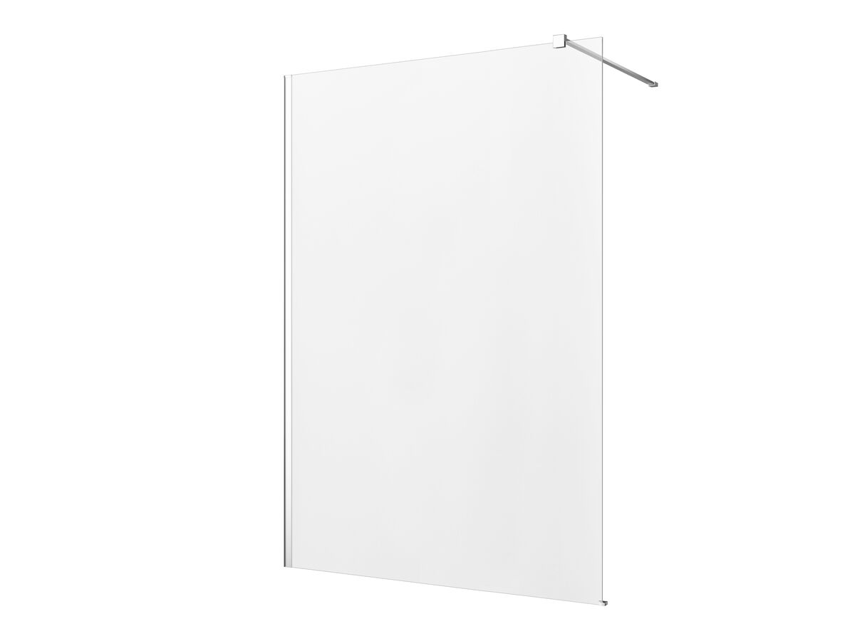 Kado Lux Fixed Shower Screen Panel and Wall Support 1400mm Chrome from Reece