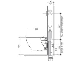 Caroma Urbane Invisi Wall Hung Toilet Suite with Arc Standard Seat White (4 Star)