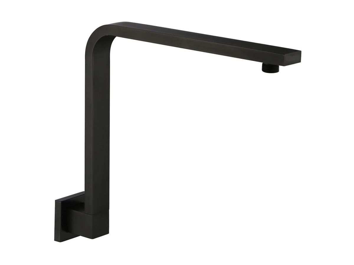 Square Gooseneck Shower Arm Matte Black