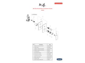 Component Listing - Milli Zato Shower Mixer and Diverter Chrome