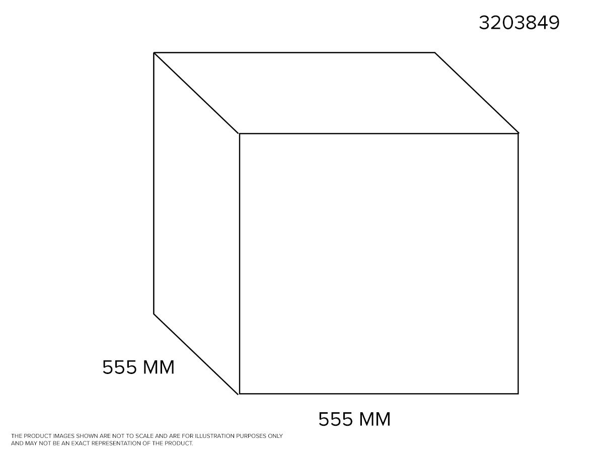Return Air Box - 555mm x 555mm With 25mm Internal Black Fibreglass