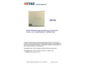 Specification Sheet - Hevac SRT-HD Universal Wall Sensor