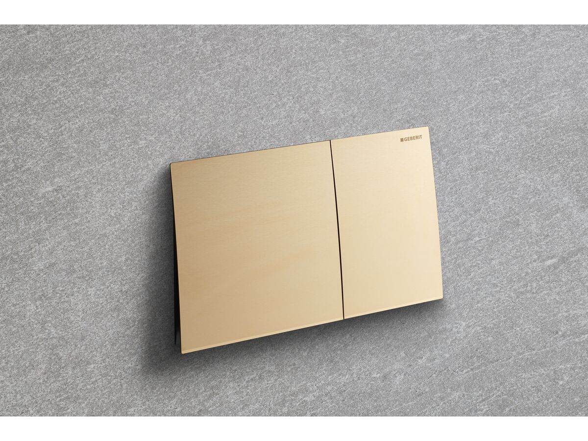Geberit Sigma70 Dual Flush Button Brass Easy Clean Coating from Reece