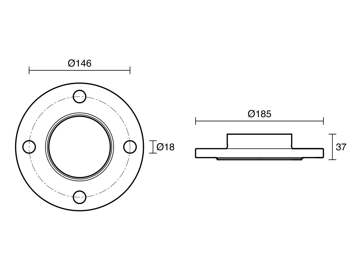 CTS Flange Adaptor Table E 80mm