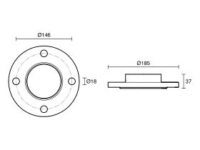 CTS Flange Adaptor Table E 80mm