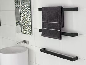 Kado Lux Quad Heated / Non Heated Towel Rail Black