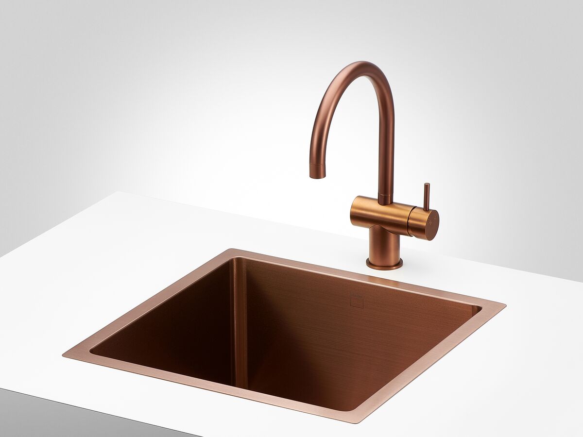 Memo Zenna Single Bowl Sink Stainless Steel Nanoplated Bronze