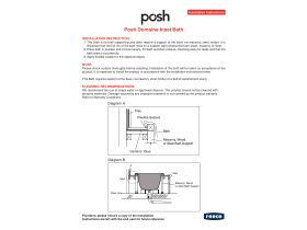 Installation Instructions - Posh Domaine Inset Bath