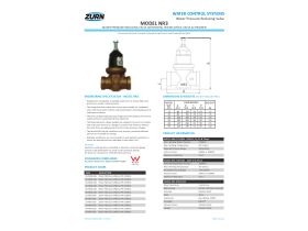 Specification Sheet - Wilkins Pressure Reducing Valve 500kPa