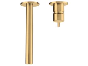 Mizu Drift MK2 Wall Mixer Set with 2 Cover Plate Design Brushed Gold