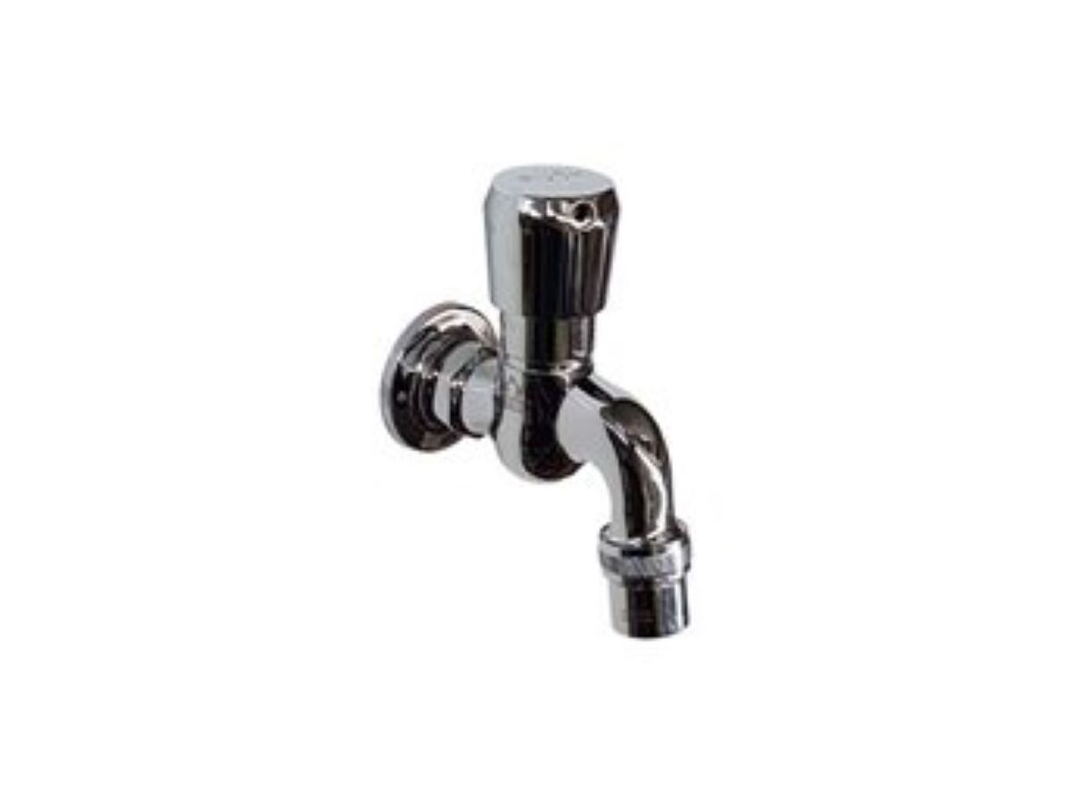 Timed Flow Bib Tap (Watersaver) Chrome (6 Star)