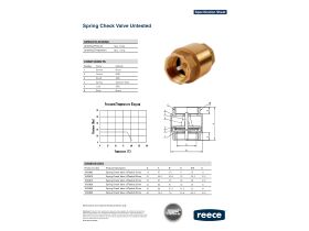 Specification Sheet - Spring Check Valve Untested