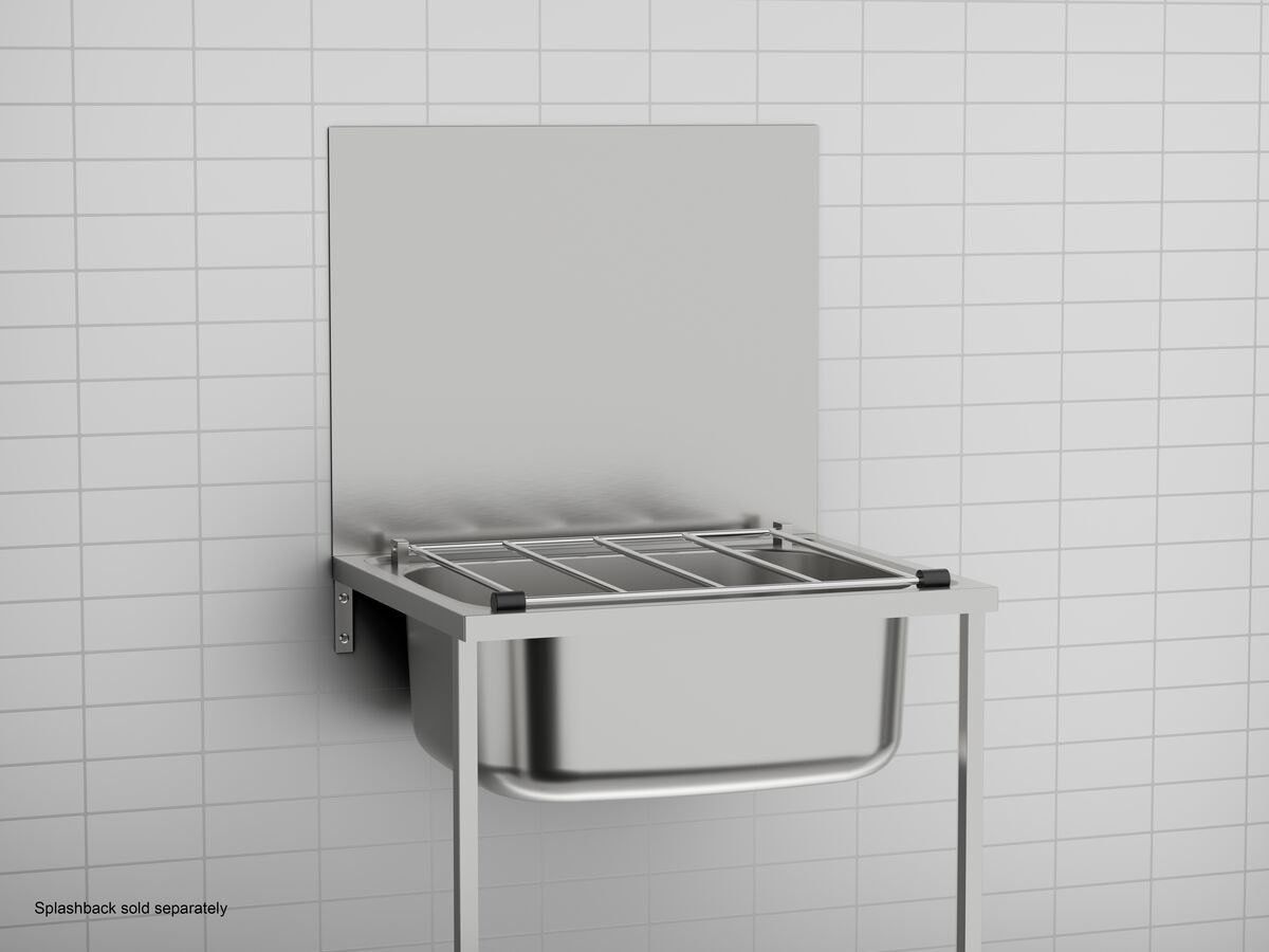 Wolfen Floor Mounted Cleaners Sink with Grate 316 Grade Stainless Steel