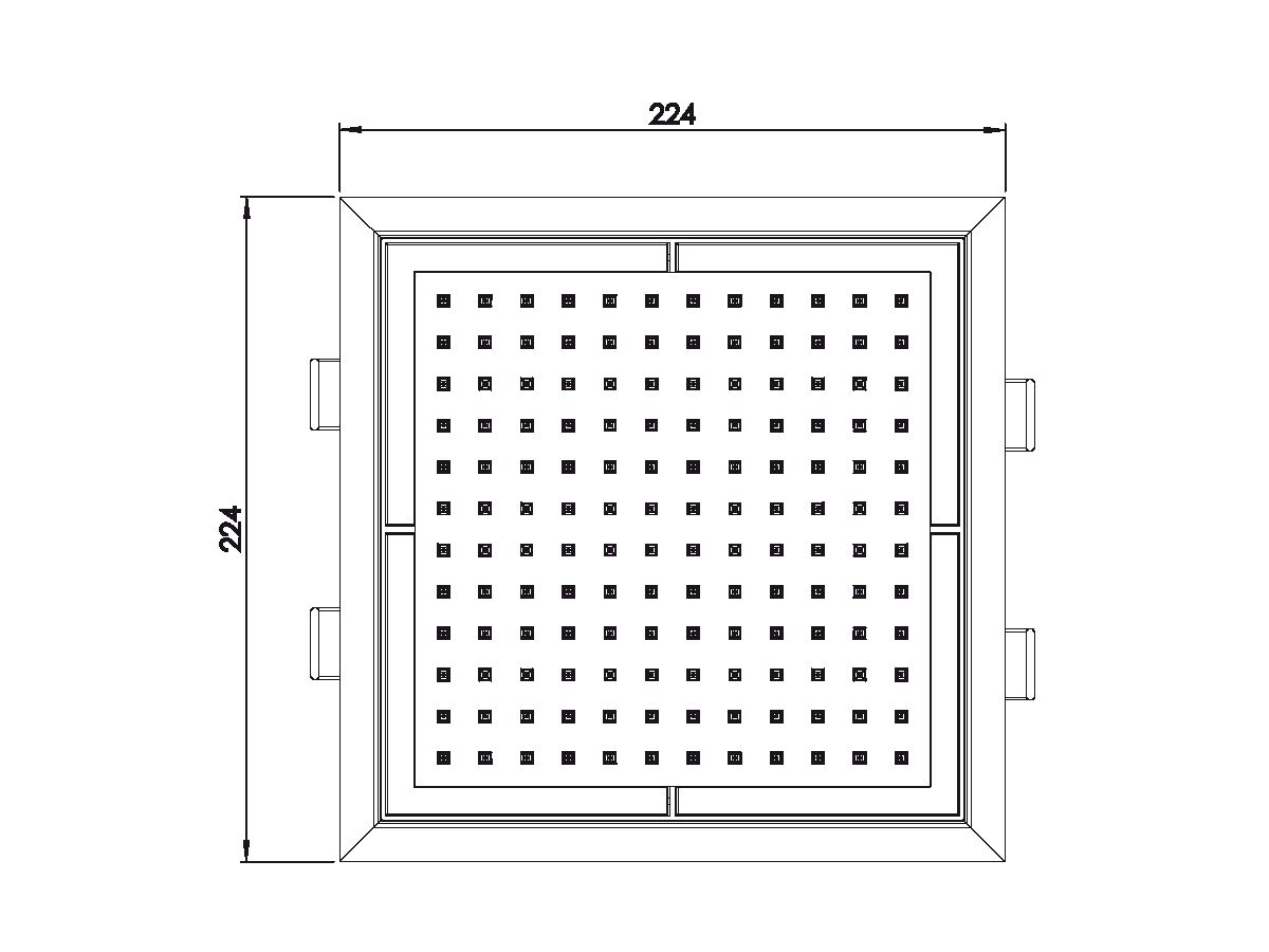 Nobili Plus Single Ceiling Shower Grey (3 Star) from Reece