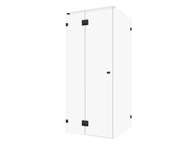 Hero - Kado Lux Frameless Enclosure with Wall Clips 900 x 900mm Matte Black