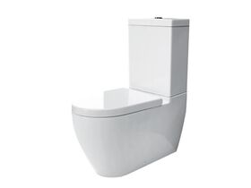 AXA Uno Close Coupled Back to Wall Toilet Suite with Soft Close Quick Release Seat MKII S&P Trap White (4 Star)