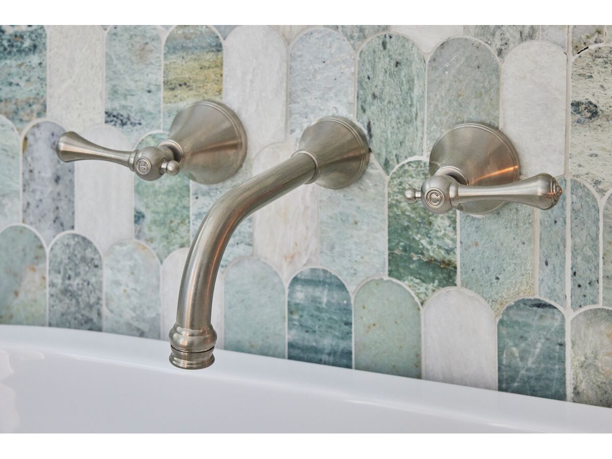 In Situ - Kado Era Wall Bath Set 200mm Lever Handle Brushed Nickel