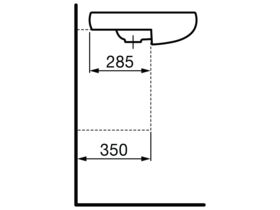 LAUFEN Alessi One Semi Recessed Basin 750mm x 500mm 1 Taphole White