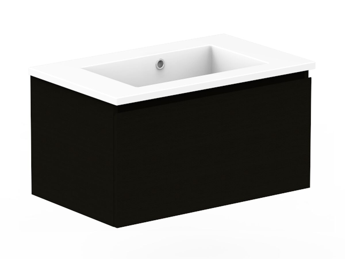 Posh Domaine Plus All-Drawer 750mm Wall Hung Vanity Cast Marble Top Centre Basin