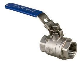 Stainless Steel 316 Ball Valve Lockable 2Pce 20mm