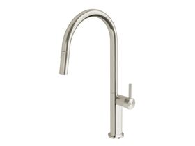 Hero - Milli Etch Gooseneck Pull Out Sink Mixer Brushed Nickel (5 Star)