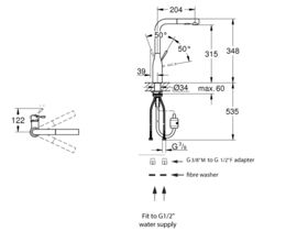 GROHE Essence New Pull Out Sink Mixer (6 Star)