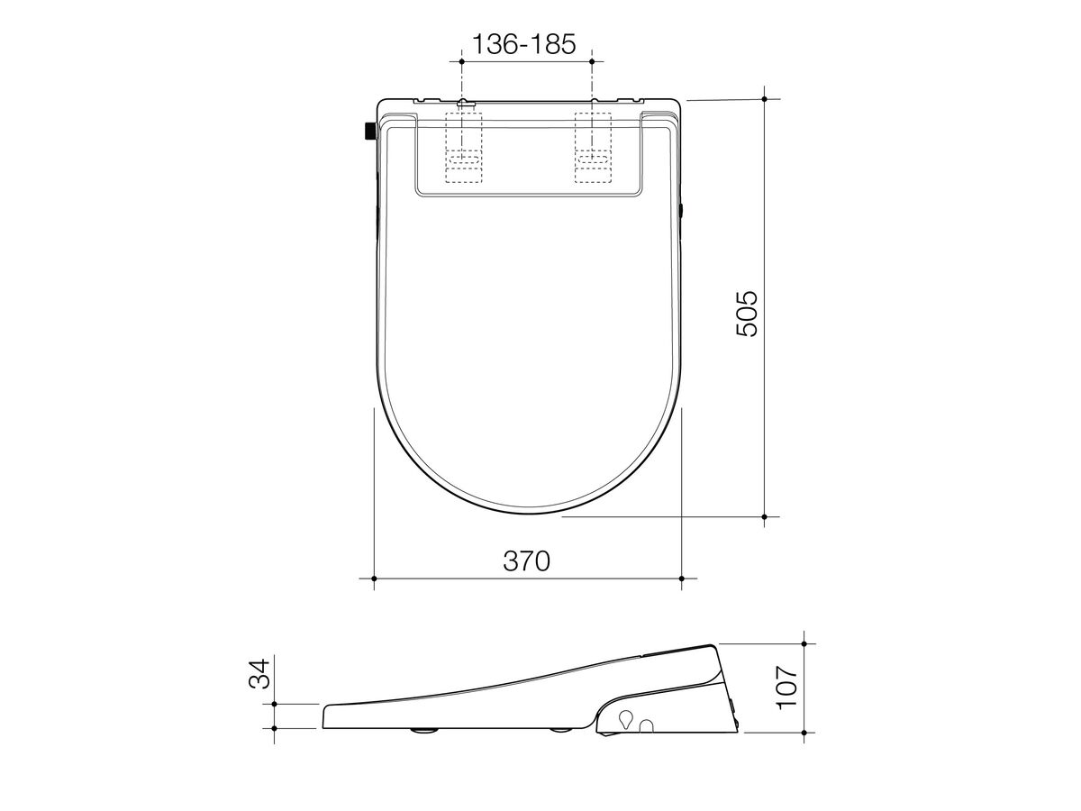 Caroma Livewell Electronic Soft Close Quick Release Bidet Seat White