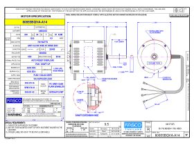 Specification Sheet - Fasco Fan Motor 240V 750W 80855BQVA-A14