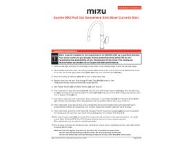 Installation Instructions - Mizu Soothe MK2 Pull Out Gooseneck Sink Mixer Curve (5 Star)