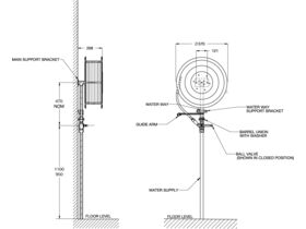 Standard Hose Reel Comp with Fittings Fixed 19mm x 3.6mtr