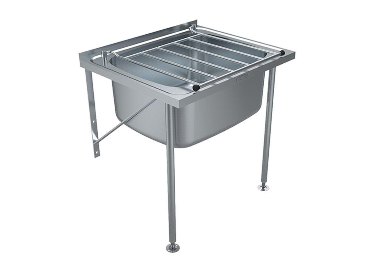 Britex Cleaners Sink with Grate and Stainless Steel Legs