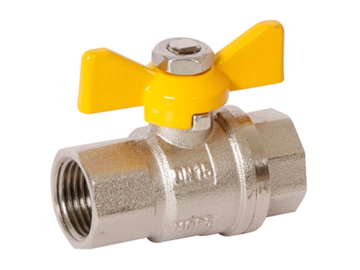 Dura Eagle Ball Valve Butterfly Handle Gas Female & Female 15mm from Reece