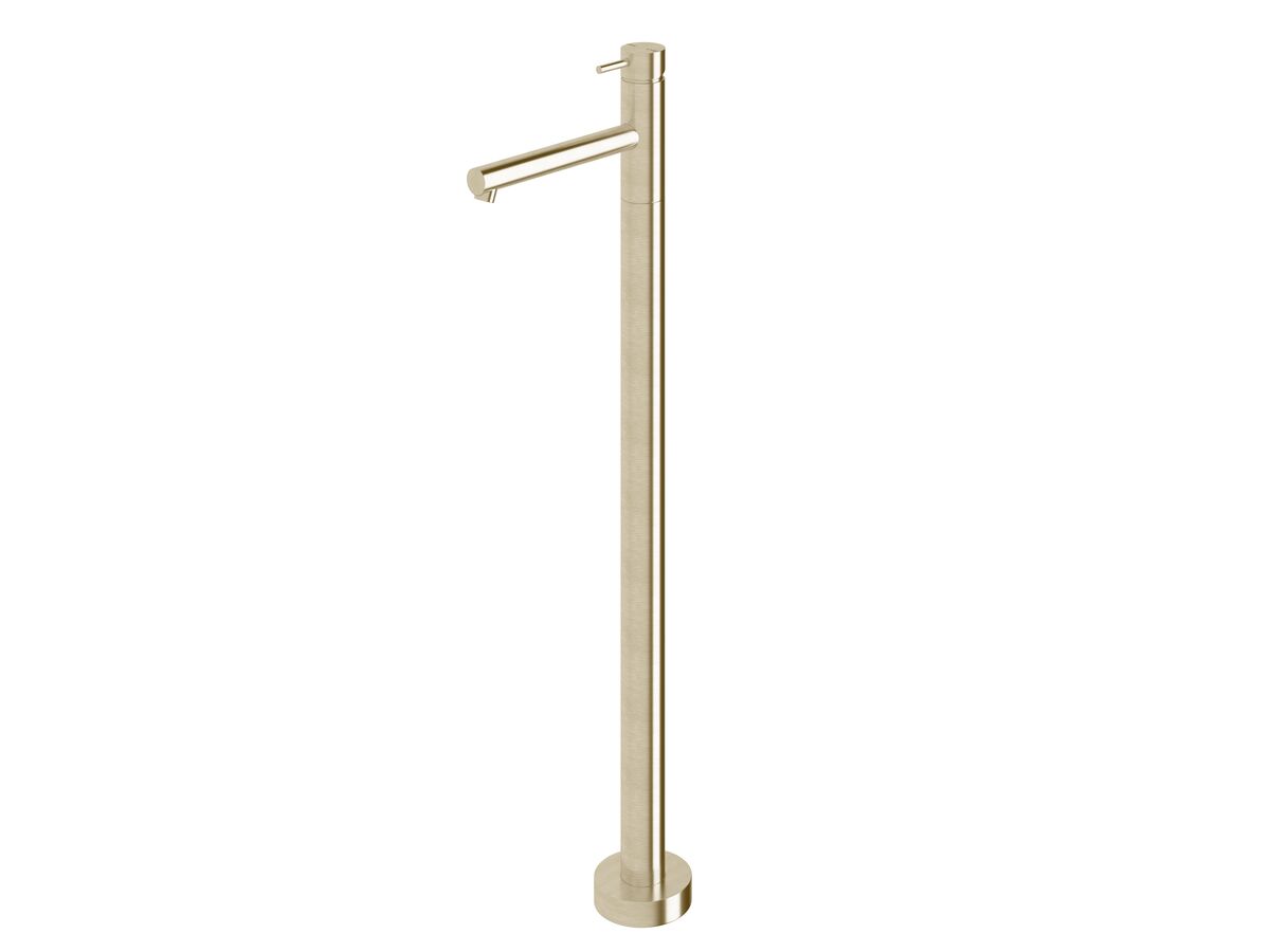 Scala Floor Mounted Bath Mixer Tap 200mm Outlet Trimset LUX PVD Brushed Platinum Gold