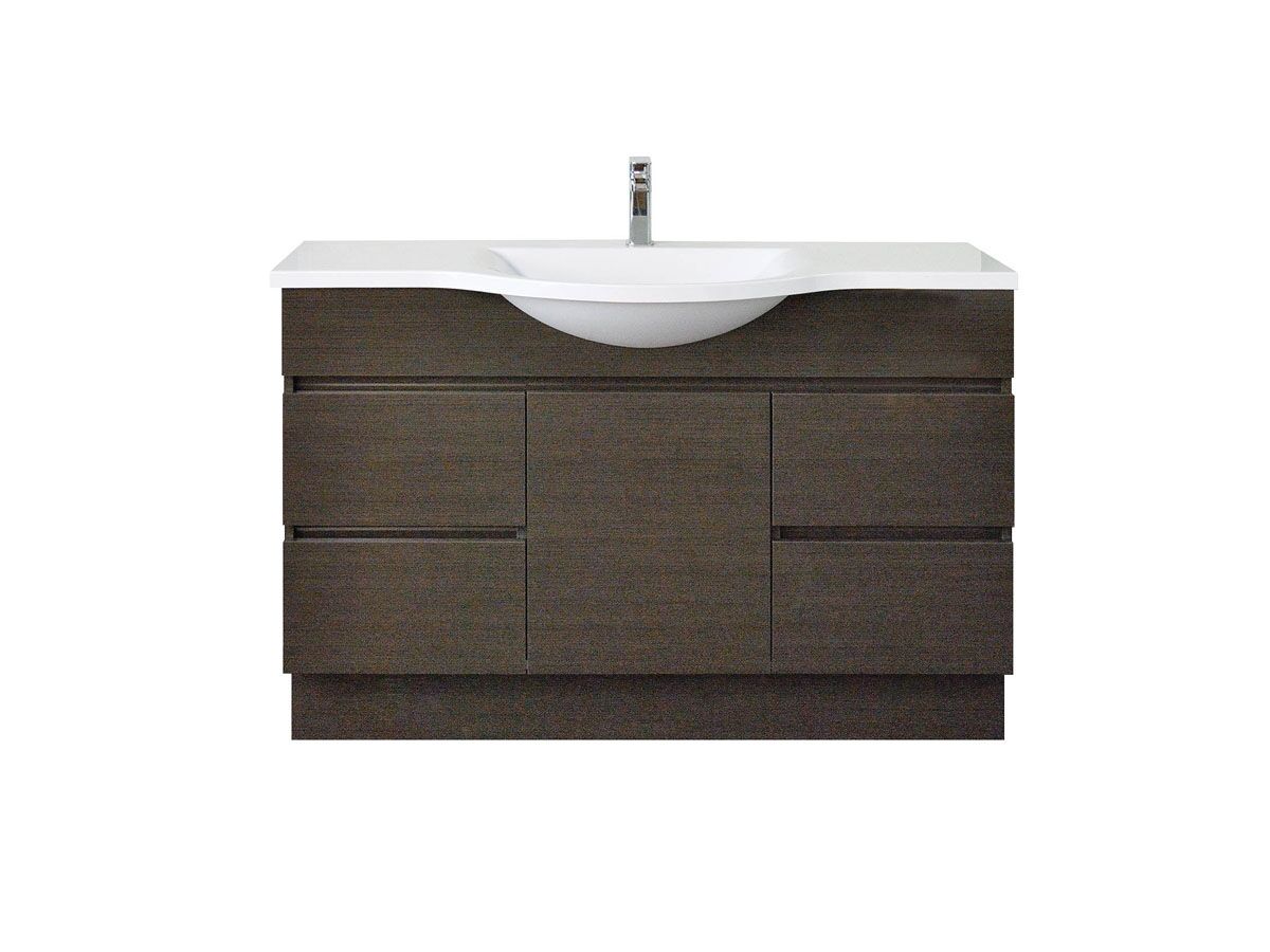 Posh Solus 1200mm Vanity Unit Semi Recessed 1 Door 4 Drawers Centre