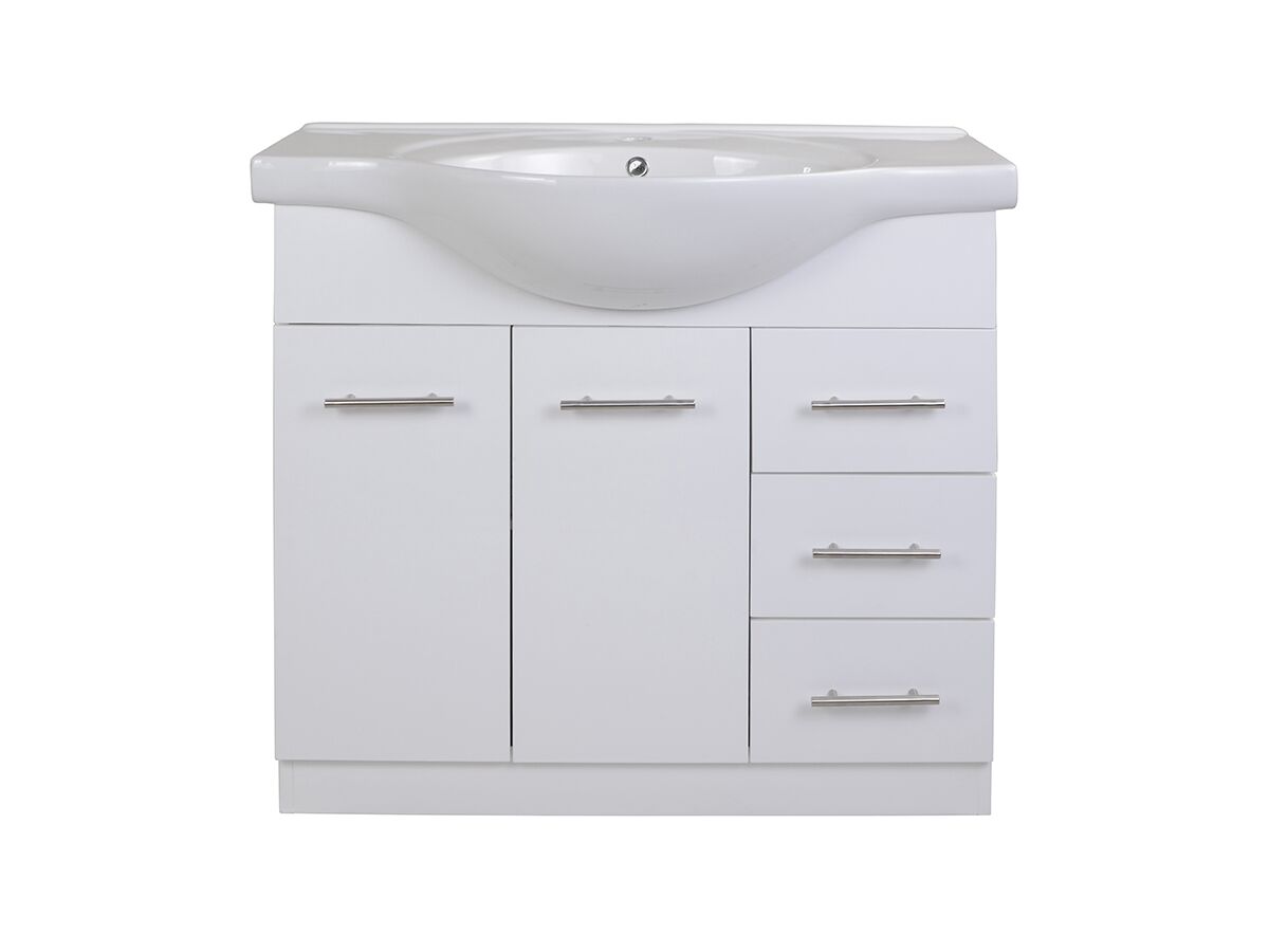 Posh Dominique MK2 900mm Vanity Unit with Kick Semi Recessed 1 Taphole