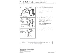 Installation Instructions - Caroma Profile Toilet Seat Plastic Hinge White