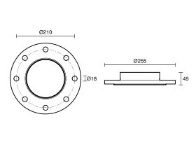 CTS Flange Adaptor Table E 125mm