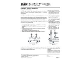 Installation Instructions - Zurn 310 SCV & SCDV