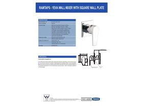 Technical Guide - Yeva Shower Mixer with Square Plate Chrome