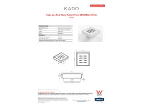 Specification Sheet - Kado Lux Oval Floor Waste 97mm DN80 Matte White